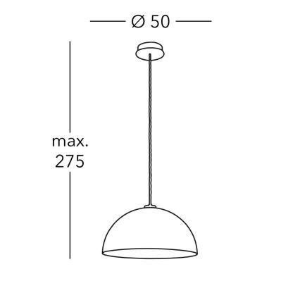 Kolarz A1339.31.Co.VinAu/50- Lustra ar auklu CULT 1xE27/100W/230V d. 50 cm, zelta