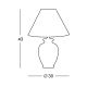 Kolarz A1340.70.Gr - Galda lampa CHIARA 1xE27/100W/230V balts/pelēks, diametrs 30 cm