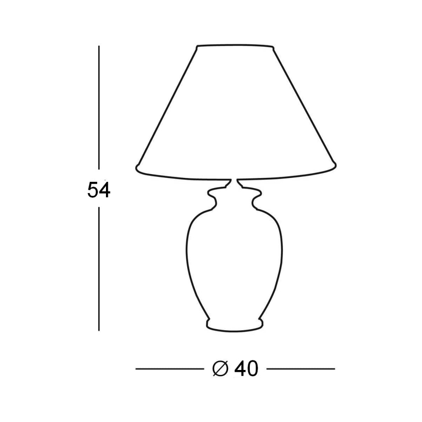 Kolarz A1340.71 - Galda lampa  CHIARA 1xE27/100W/230V balts, diametrs 40 cm