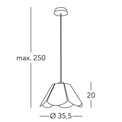 Kolarz A1346.31.W - Lustra uz auklas BLOOM 1xE27/100W/230V