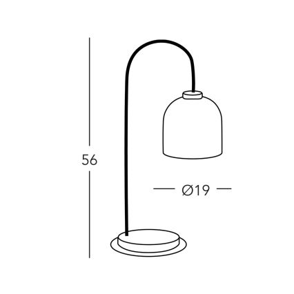 Kolarz A1352.71.Au - Galda lampa NONNA 1xE27/60W/230V ozols/balta/zelta