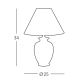 Kolarz A1354.71S - Galda lampa GIARDINO 1xE27/60W/230V d. 25 cm
