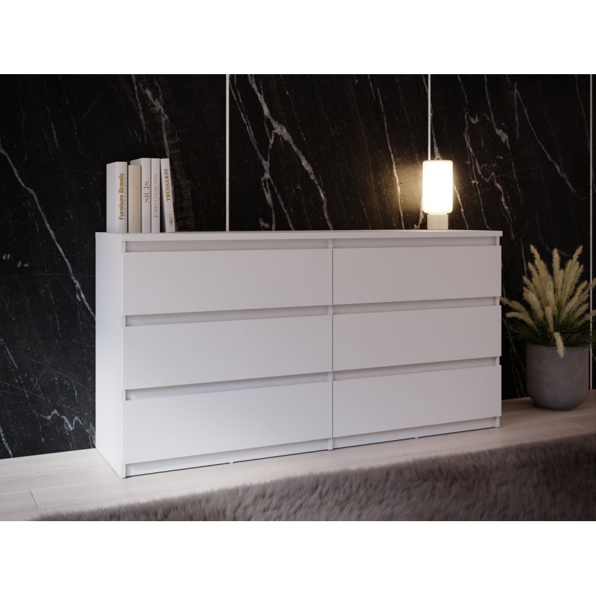 Komoda ar atvilktnēm MAO, balta