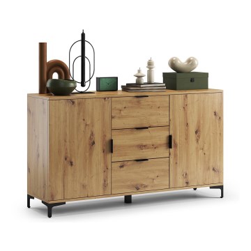 Komoda ar atvilktnēm un durvīm LORA artisan ozols