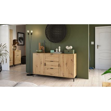 Komoda ar atvilktnēm un durvīm LORA artisan ozols