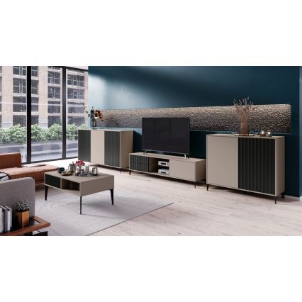 Komoda RONJA taupe/melna