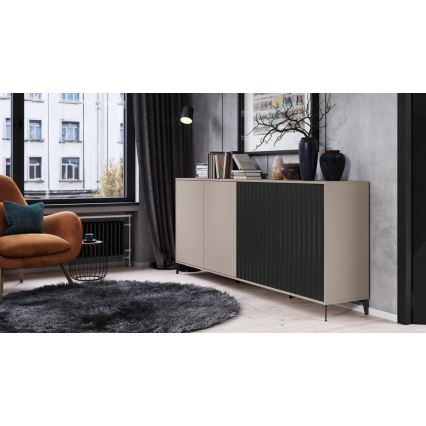 Komoda RONJA taupe/melna