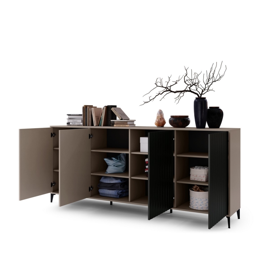 Komoda RONJA taupe/melna