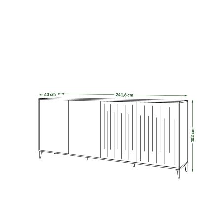 Komoda RONJA taupe/melna