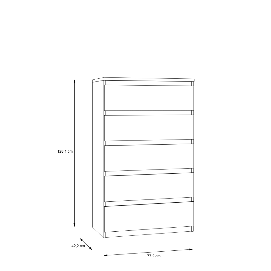 Komode ar atvilktnēm MAO, artisan ozols