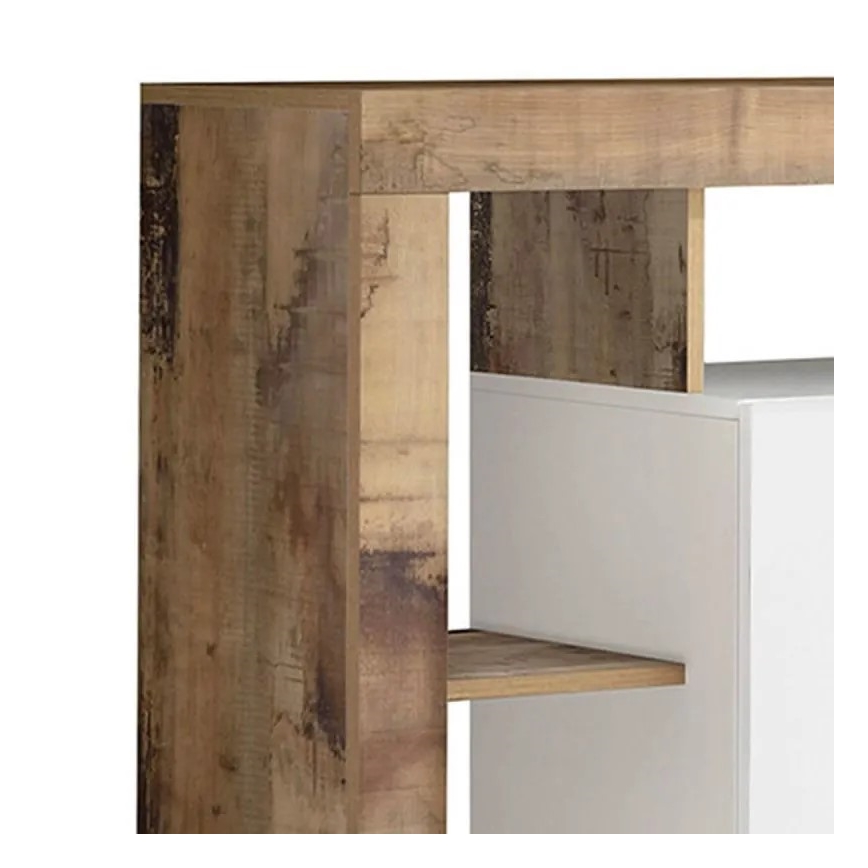 Komode LENOR balta/brūna