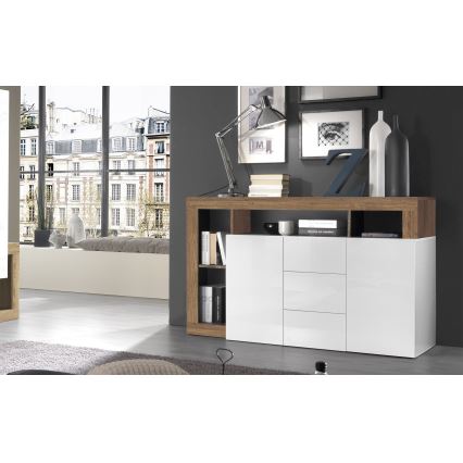 Komode LENOR balta/ozols