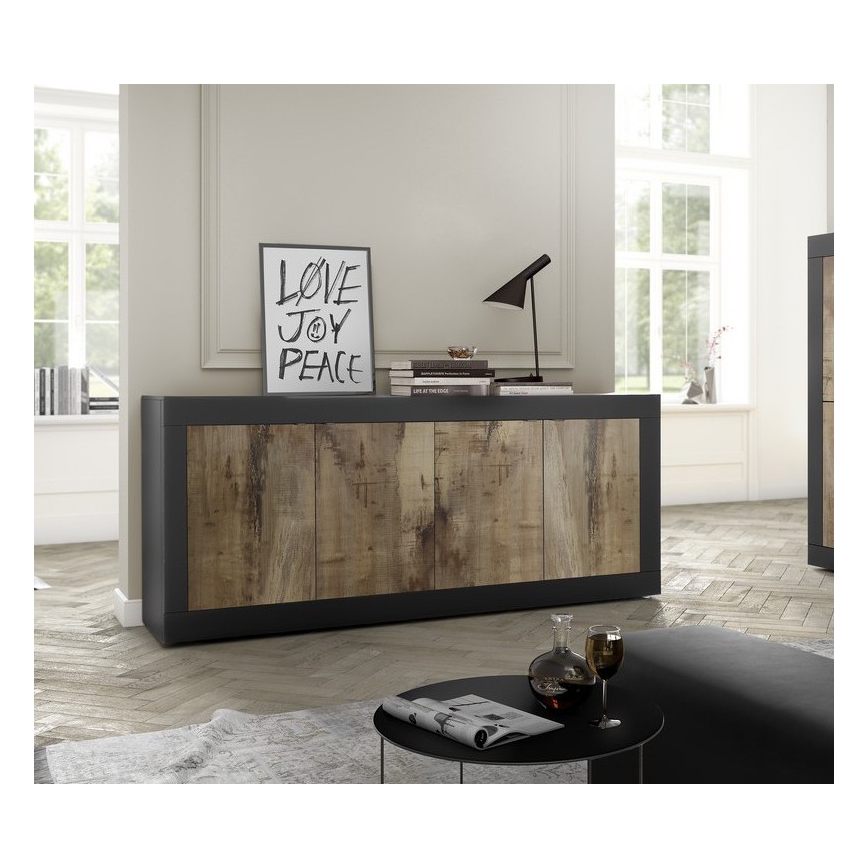 Komode NERILA melna/brūna