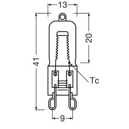 Komplekts 10x cepeškrāsns halogēna spuldzes HALOPIN G9/25W/230V 2700K - Osram
