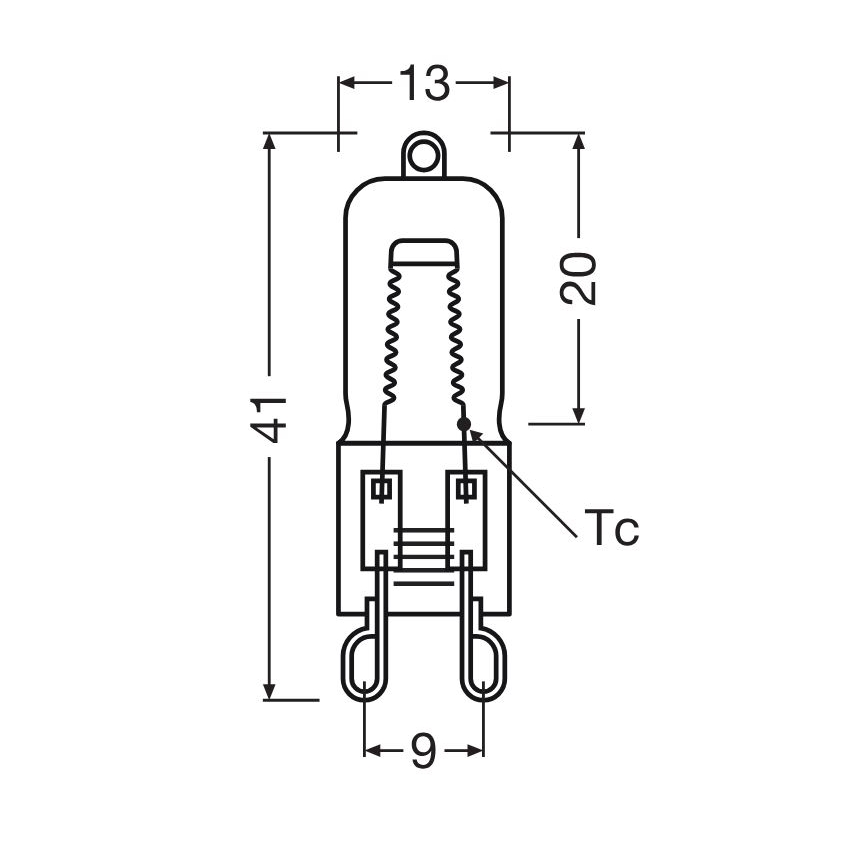 Komplekts 10x cepeškrāsns halogēna spuldzes HALOPIN G9/25W/230V 2700K - Osram