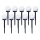 KOMPLEKTS 10x LED Saules enerģijas lampa LED/0,12W/1,2V 6500K IP44 melna/balta