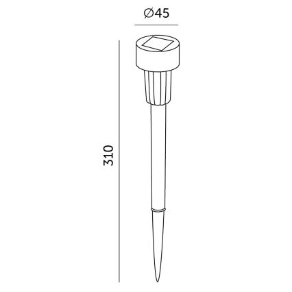 KOMPLEKTS 10x LED Saules lampa LED/0,06W/1,2V 6000K IP44 40 mAh