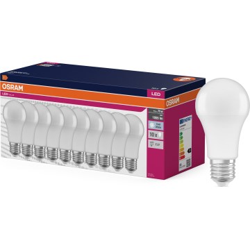 Komplekts 10x LED spuldzes CLASSIC A75 E27/10W/230V 4000K - Osram
