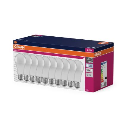 Komplekts 10x LED spuldzes CLASSIC A75 E27/10W/230V 4000K - Osram