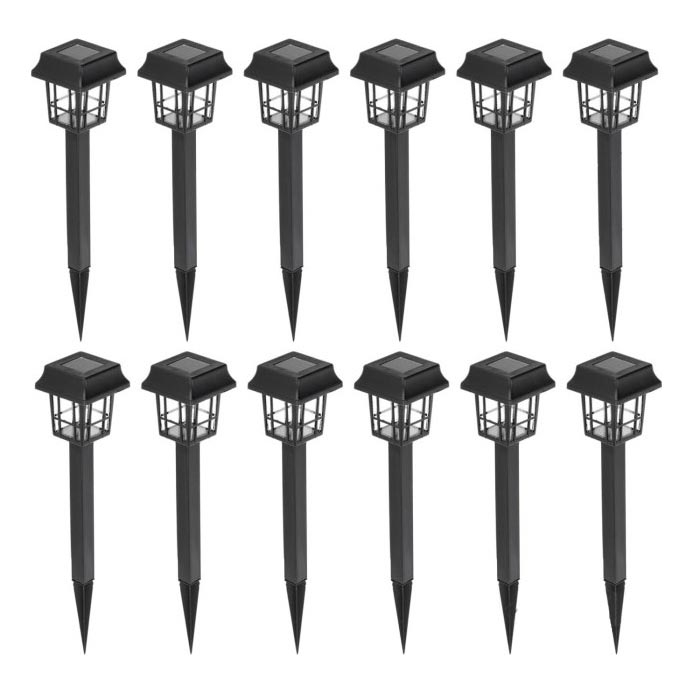 KOMPLEKTS 12x LED Saules enerģijas lampa LED/0,06W/1,2V 1xAA 6500K IP44 100 mAh