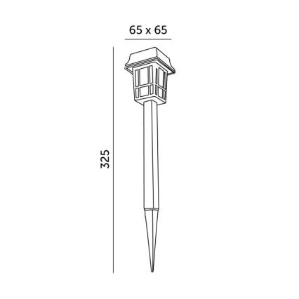 KOMPLEKTS 12x LED Saules enerģijas lampa LED/0,06W/1,2V 1xAA 6500K IP44 100 mAh