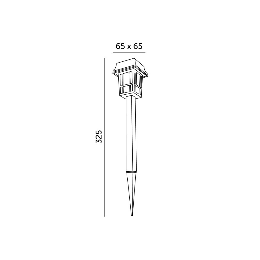 KOMPLEKTS 12x LED Saules enerģijas lampa LED/0,06W/1,2V 1xAA 6500K IP44 100 mAh