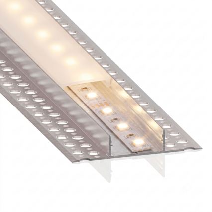 KOMPLEKTS 1x LED sloksne ar kustības sensoru FLEX LED/3,6W/4xAA 2 m + 2x iebūvējami profili 1 m sudraba/balts