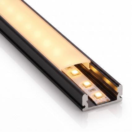 Komplekts 1x LED lente MYLIVING LIGHTSTRIP LED/22W/230V 5 m + 5x 1 m iebūvējamie profili, melna/balta