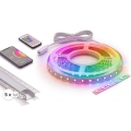 Komplekts 1x regulējama RGBW LED lenta NEO LITE MUSIC LED/24W/230V 5 m IP65 Wi‑Fi Tuya + 5x iebūvējamais profils 1 m sudraba/balts + tālvadības pults