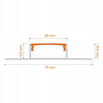 Komplekts 1x dimējama RGBW LED lente Philips Hue WHITE AND COLOR AMBIANCE (LED/20W/230V) 2 m + 2x iebūvējami profili 1 m, sudraba/balta