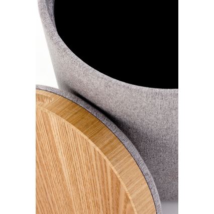 Komplekts 2 gab. AVIKO taburetes, Ø 38/45 cm, pelēkas/bēšas