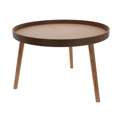 Komplekts (2 gab.) konferenču galdiņi VERDE Ø 60/38 cm, valrieksts
