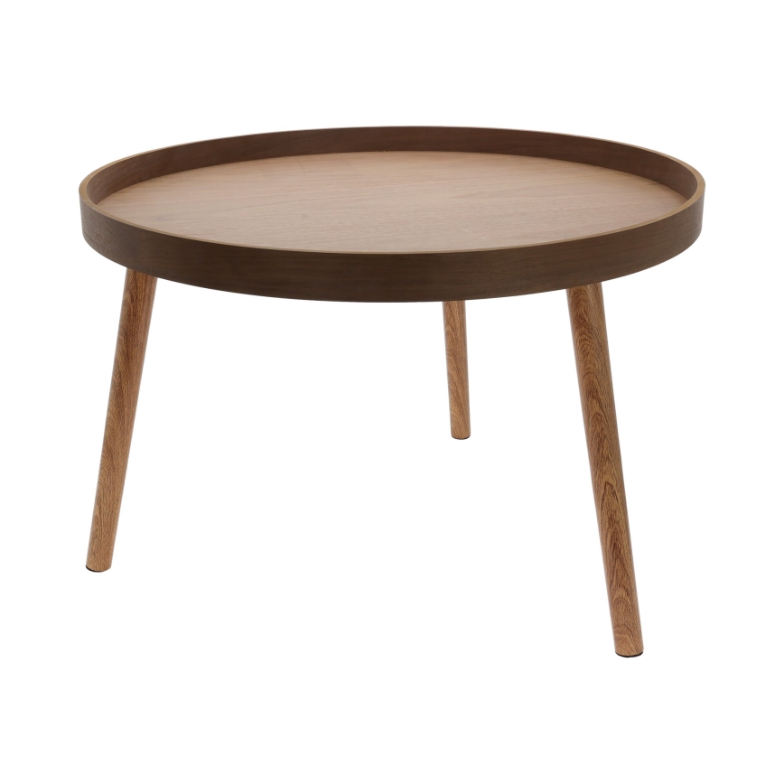 Komplekts (2 gab.) konferenču galdiņi VERDE Ø 60/38 cm, valrieksts