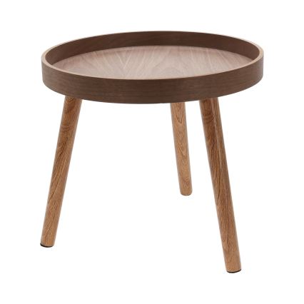 Komplekts (2 gab.) konferenču galdiņi VERDE Ø 60/38 cm, valrieksts