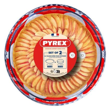 Komplekts: 2 gab. PYREX pīrāga formas Ø 26/28 cm