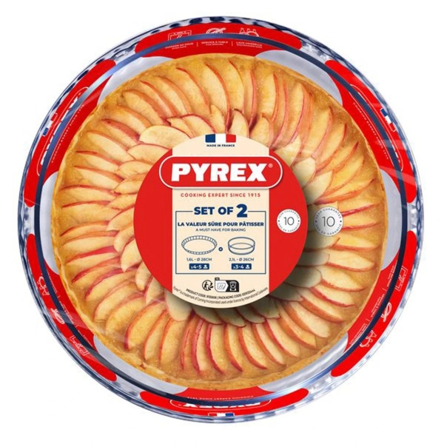 Komplekts: 2 gab. PYREX pīrāga formas Ø 26/28 cm