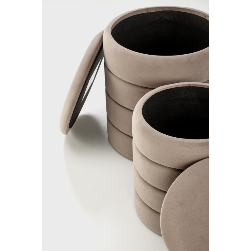 Komplekts: 2 pufi PAX, Ø 33/40 cm, taupe