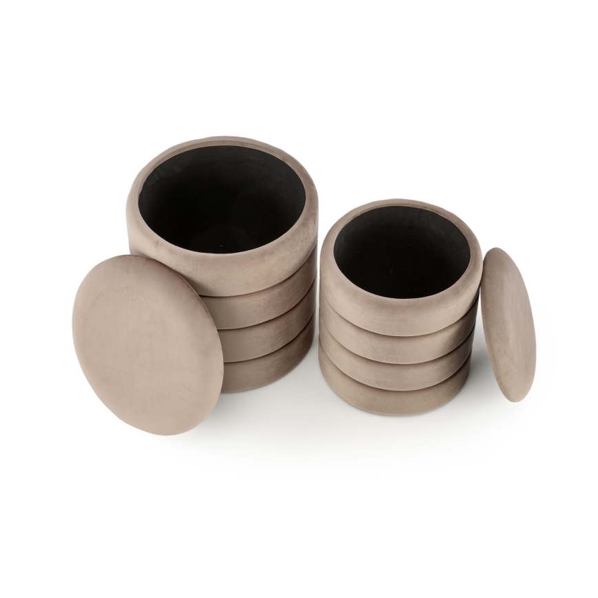 Komplekts: 2 pufi PAX, Ø 33/40 cm, taupe