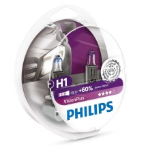 KOMPLEKTS 2x Auto spuldze Philips VISION PLUS 12258VPS2 H1 P14,5s/55W/12V 3250K