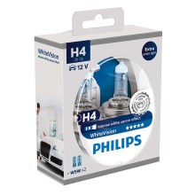 KOMPLEKTS 2x Auto spuldze Philips WHITE VISION 12342WHVSM H4 PX26d/60W/55W/12V