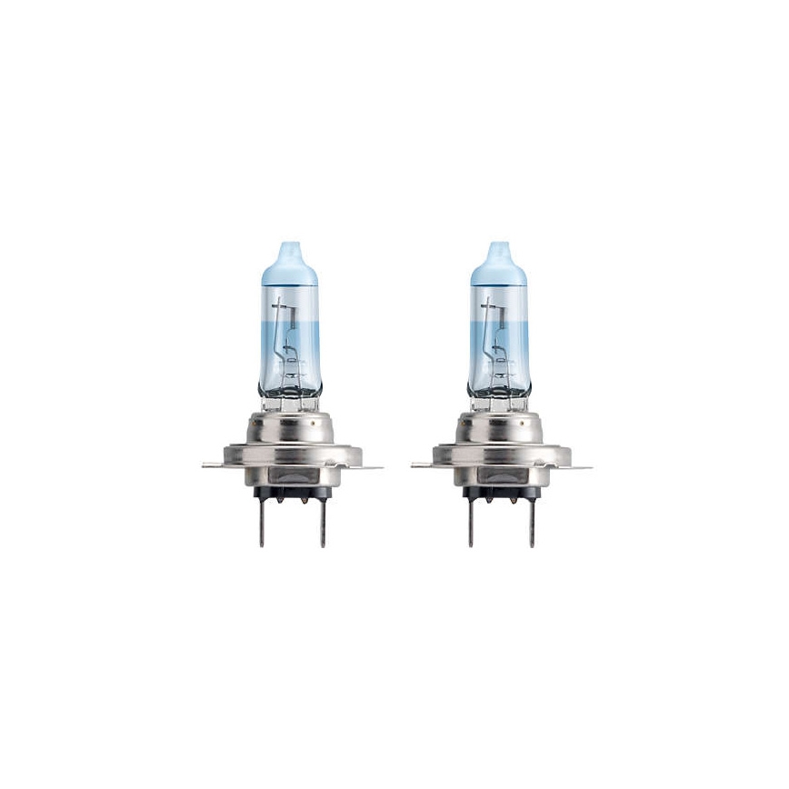 KOMPLEKTS 2x Auto spuldze Philips WHITEVISION 12972WHVSM H7 PX26d/55W/12V 3700K + 2 pozīciju spuldzes