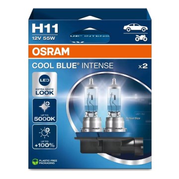 KOMPLEKTS 2x Auto spuldzes COOL ZILA H11 PGJ19-2/55W/12V 5000K - Osram