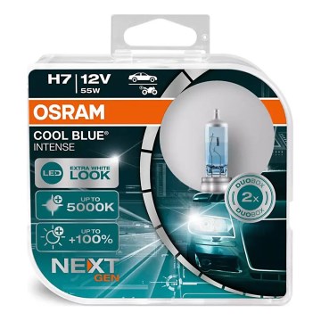 KOMPLEKTS 2x Auto spuldzes COOL ZILA H7 PX26d/55W/12V 5000K - Osram
