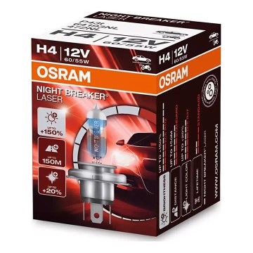 KOMPLEKTS 2x Auto spuldzes NIGHT BREAKER H4 P43t/60/55W/12V 3900K - Osram