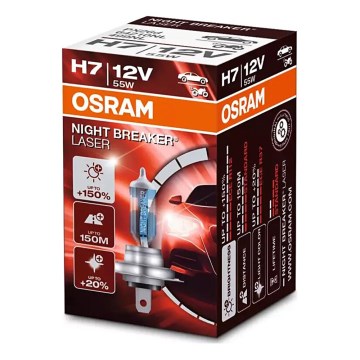KOMPLEKTS 2x Auto spuldzes NIGHT BREAKER H7 PX26d/55W/12V - Osram