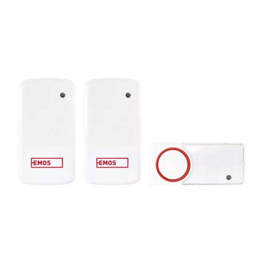 KOMPLEKTS 2x Bezvadu kontaktligzdas durvju zvans 230V IP44