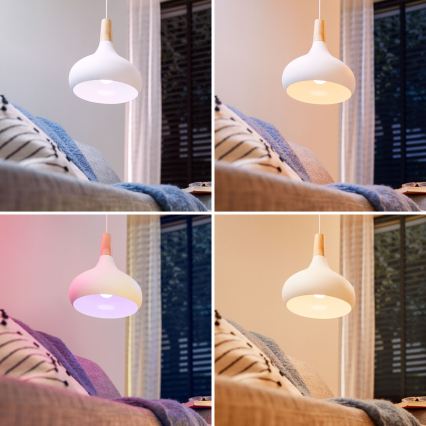 Komplekts 2x LED RGB aptumšojamas spuldzes Philips SMART C37 E14/4,9W/230V 2200-6500K CRI 90