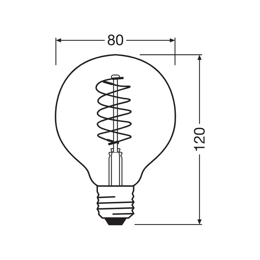 Komplekts 2x dimmējamas LED spuldzes VINTAGE FILAMENT E27/4,8W/230V 2200K - Osram