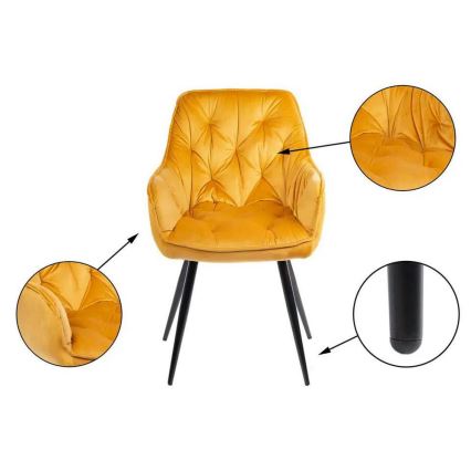 KOMPLEKTS 2x Ēdamistabas krēsls HANA oranžs
