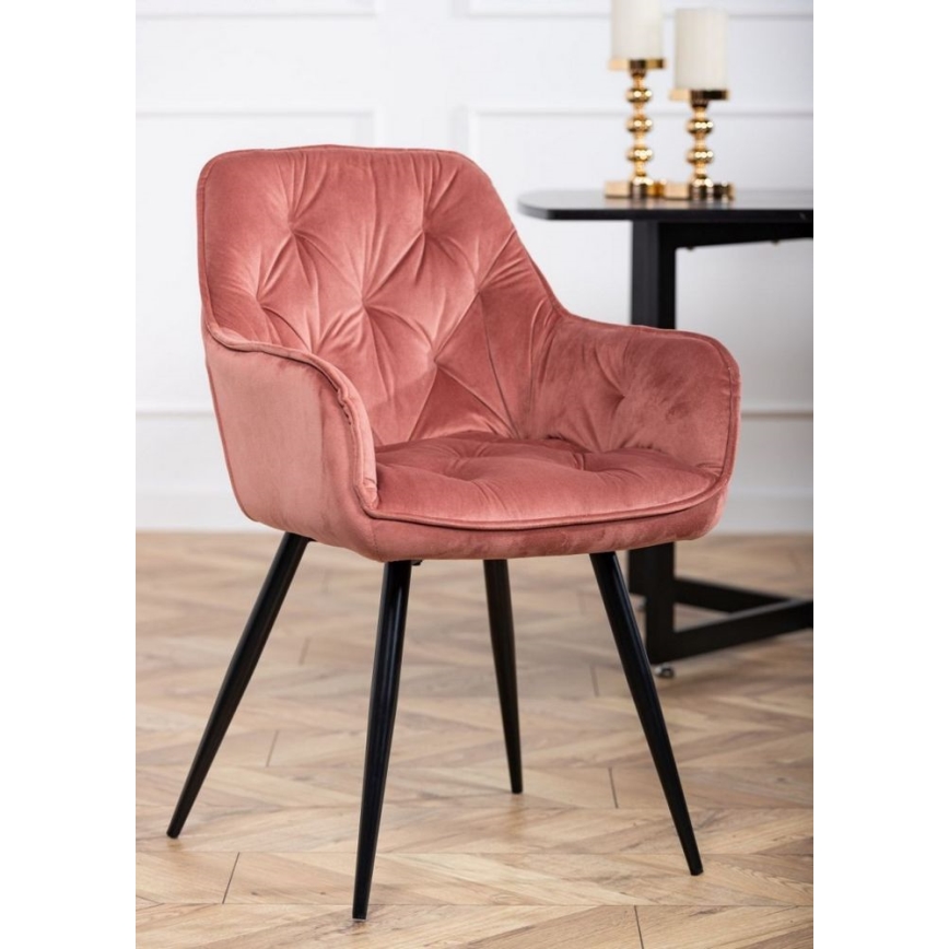 KOMPLEKTS 2x Ēdamistabas krēsls HANA rozā